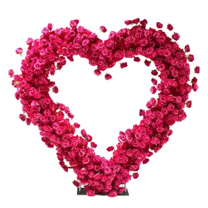 Floral 3D Backdrop for Open Heart Stand - Fuchsia