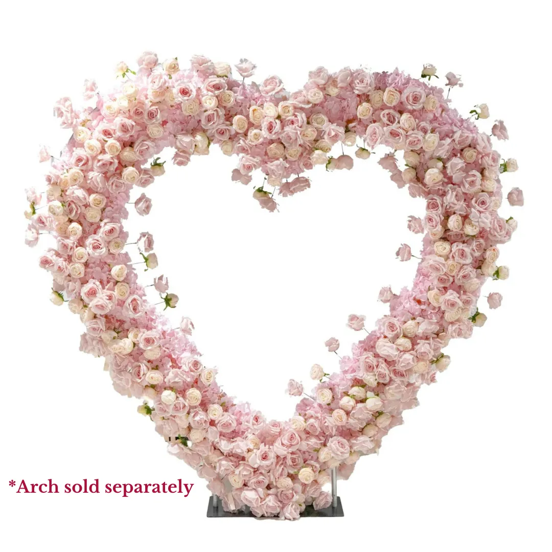 Floral 3D Backdrop for Open Heart Stand - Pink