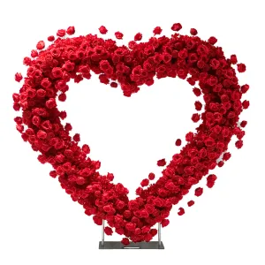 Floral 3D Backdrop for Open Heart Stand - Red