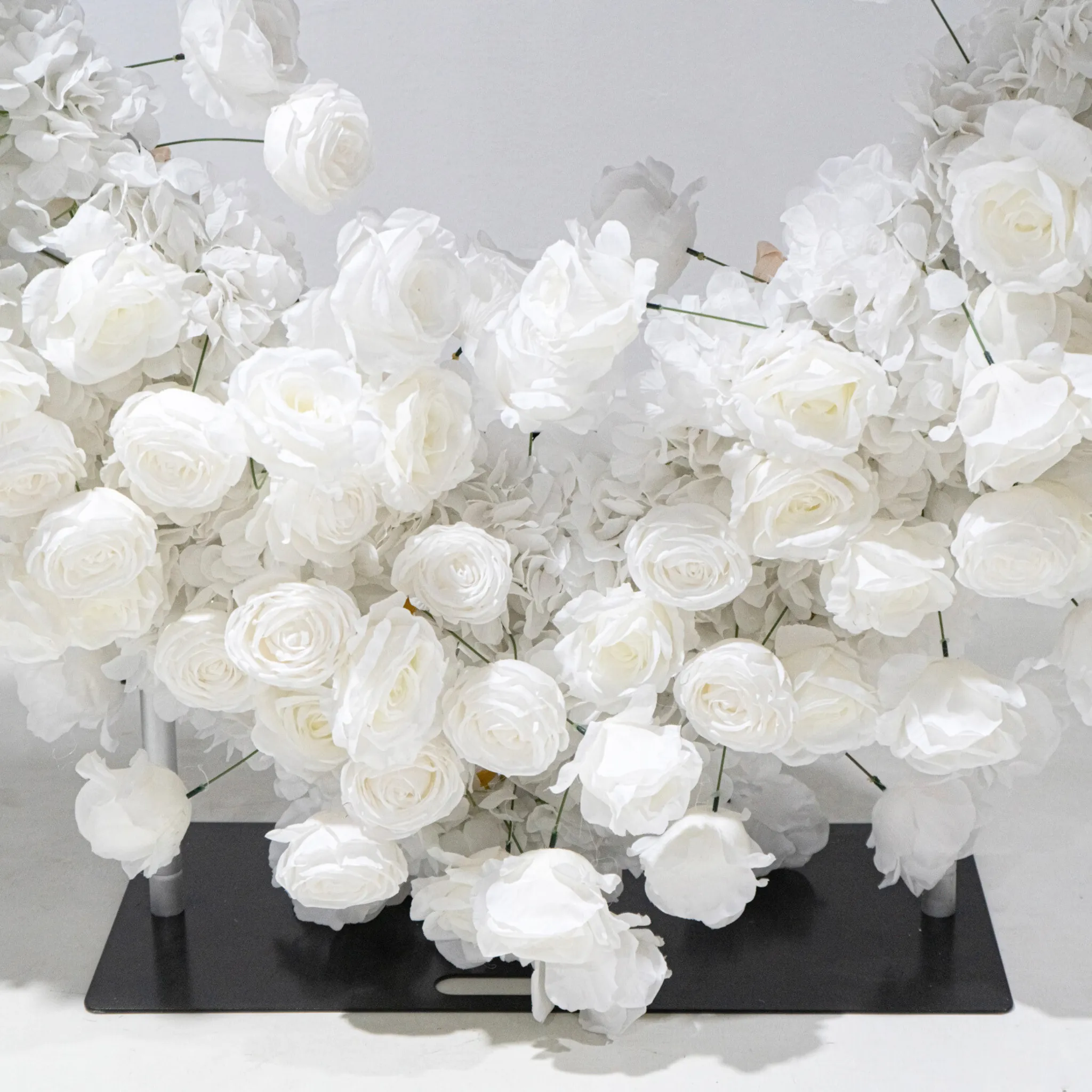 Floral 3D Backdrop for Open Heart Stand - White