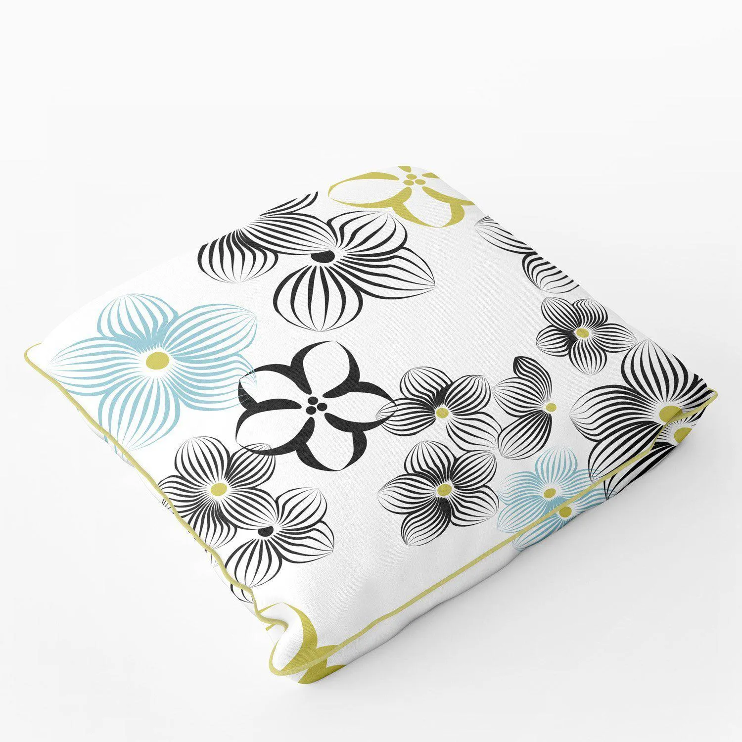 Floral Impression (White) - Funky Art Cushion - Perfect Day - House Of Turnowsky Pillows