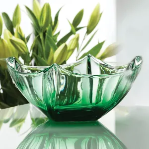 Galway Crystal Dune 10" Bowl- Emerald