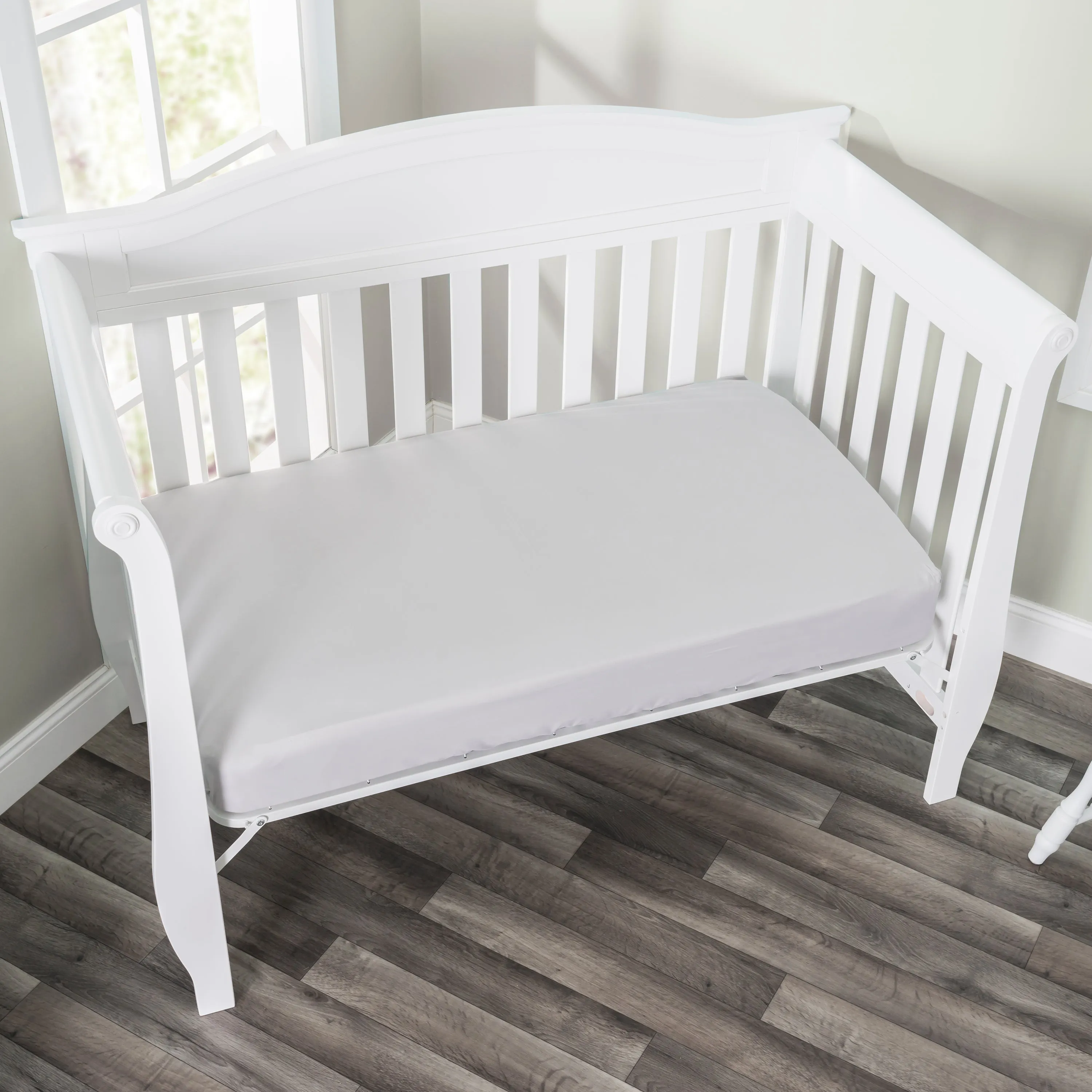 Gray Fitted Crib Sheet