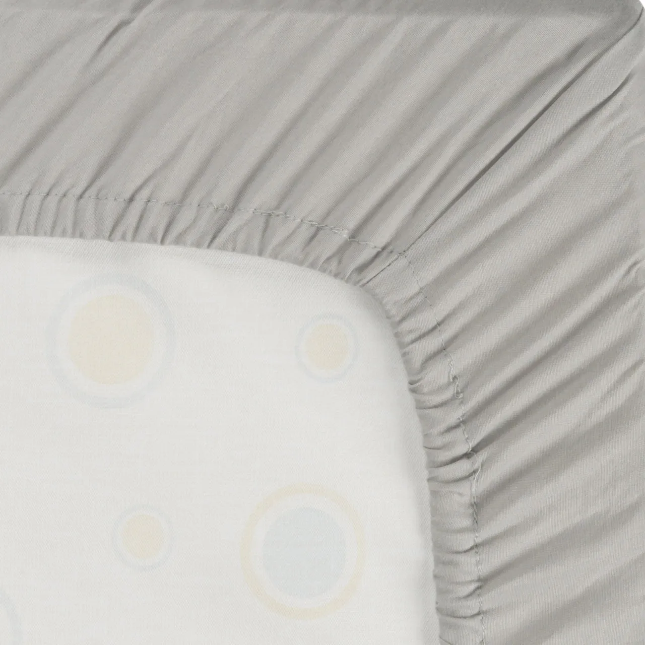 Gray Fitted Crib Sheet