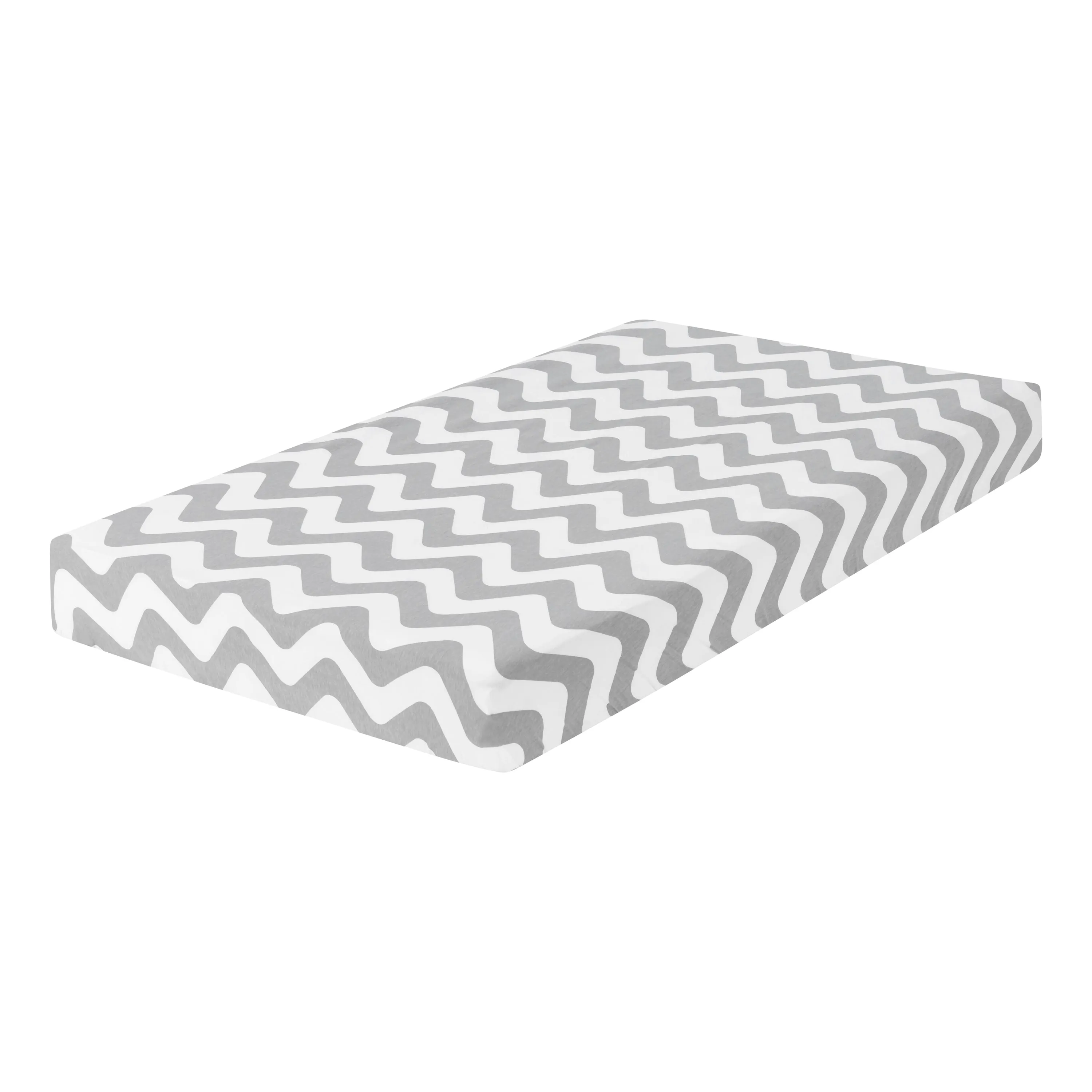 Gray/White Chevron & Moon Stars 2 Pack Crib Sheet Set