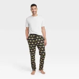 Hanes Premium Men's 2pk Beer & Pretzel Food Print Pajama Set