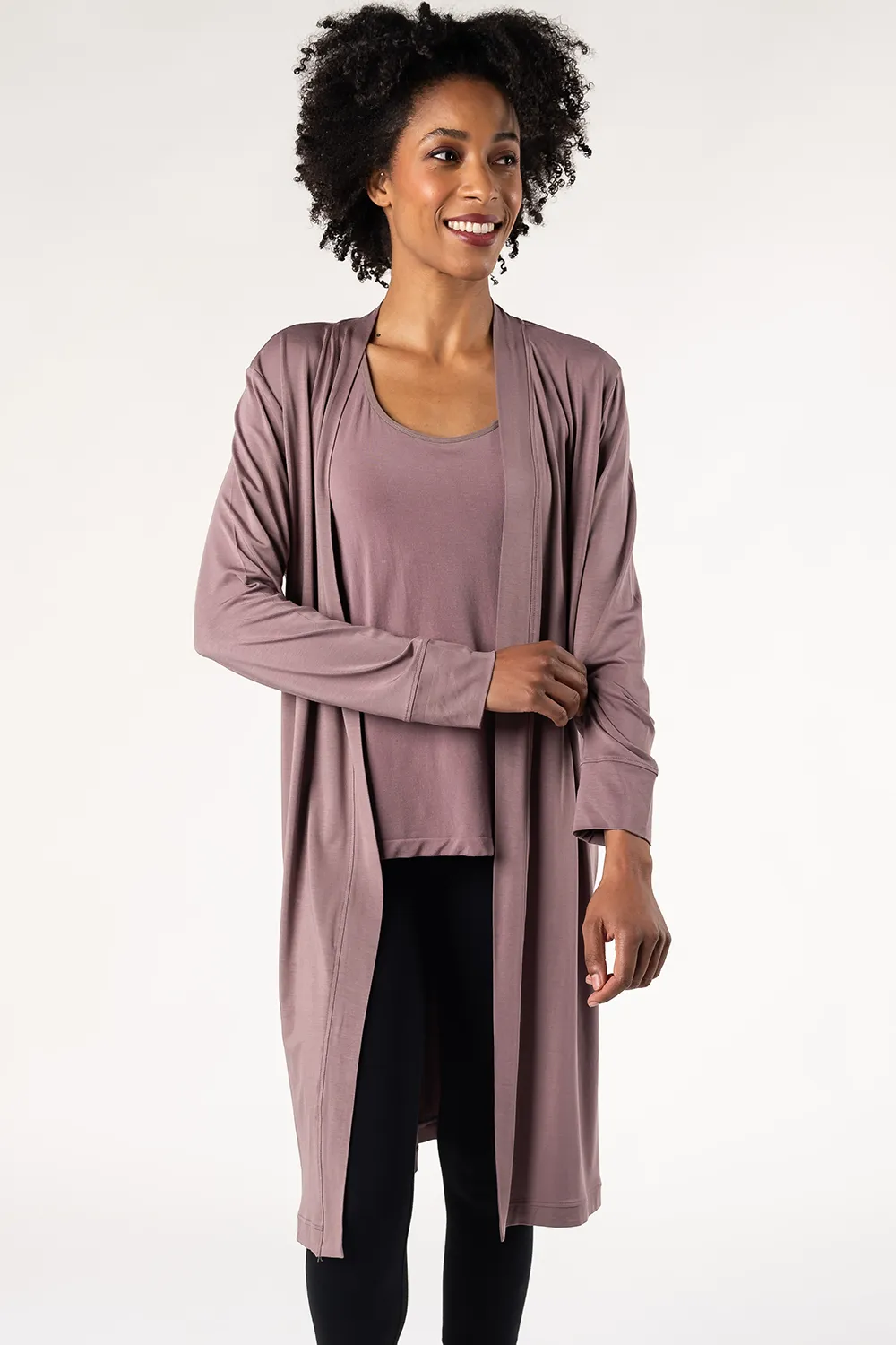 Joanie Bamboo Duster - Mauve Taupe