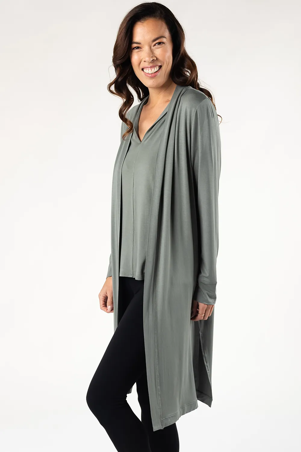 Joanie Bamboo Duster - Seagrass