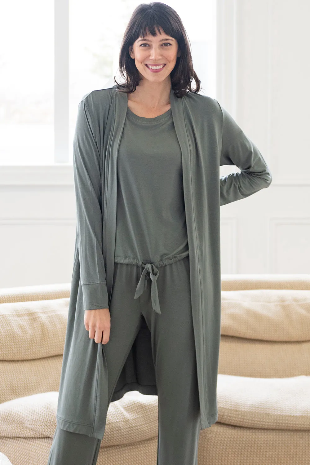 Joanie Bamboo Duster - Seagrass