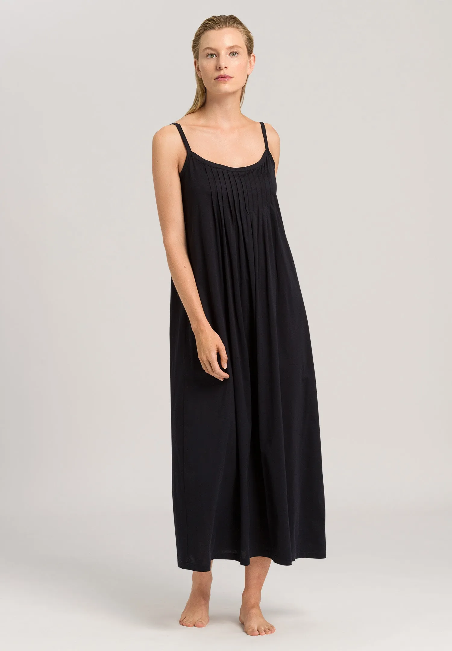 Juliet Pleated Cotton Chemise | Black 77748-019