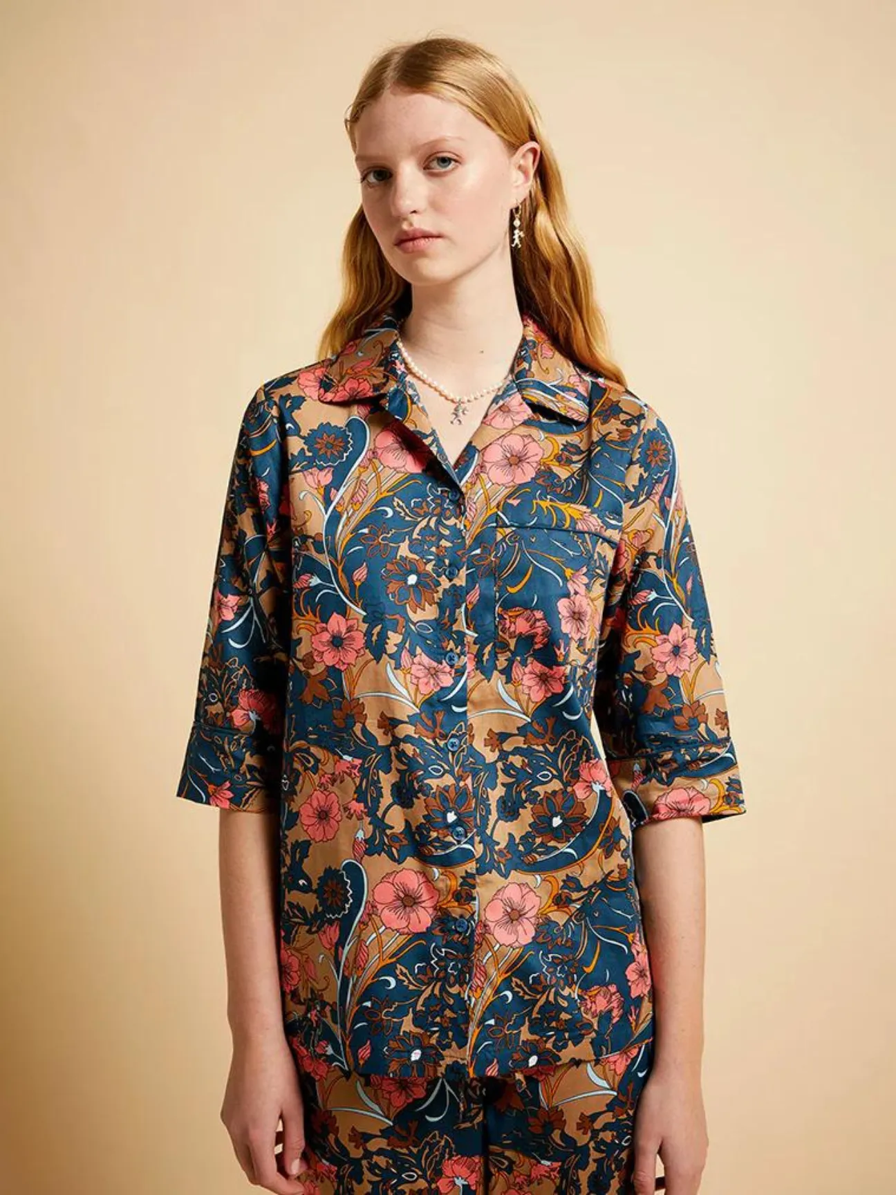 Karen Walker 60s Floral Crop PJ Set