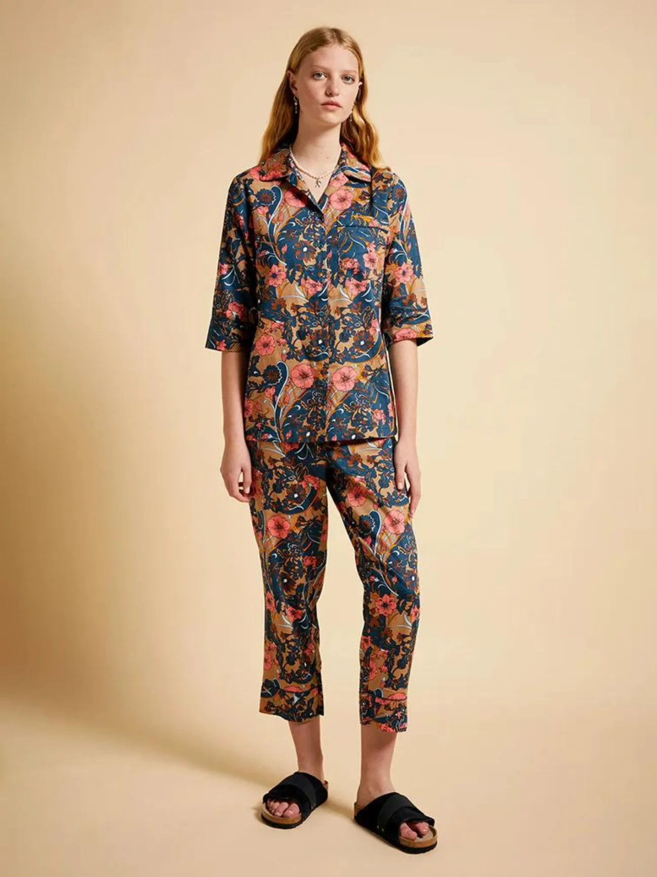 Karen Walker 60s Floral Crop PJ Set