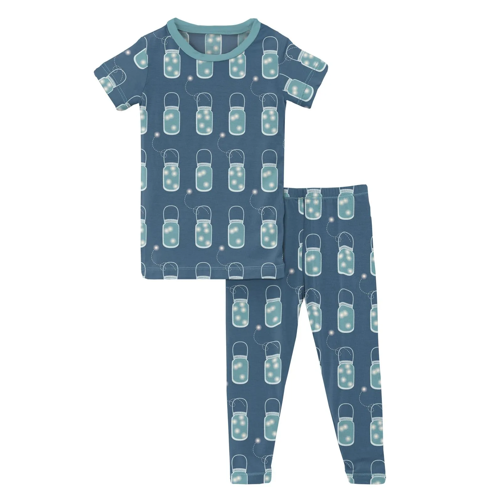 Kickee Pants Print Short Sleeve Pajama Set - Twilight Fireflies