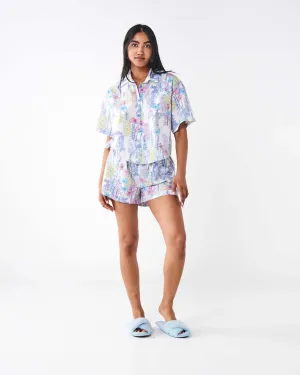 Kip & Co Foxglove Forever Organic Cotton Short Sleeve Shirt & Short Pyjama Set