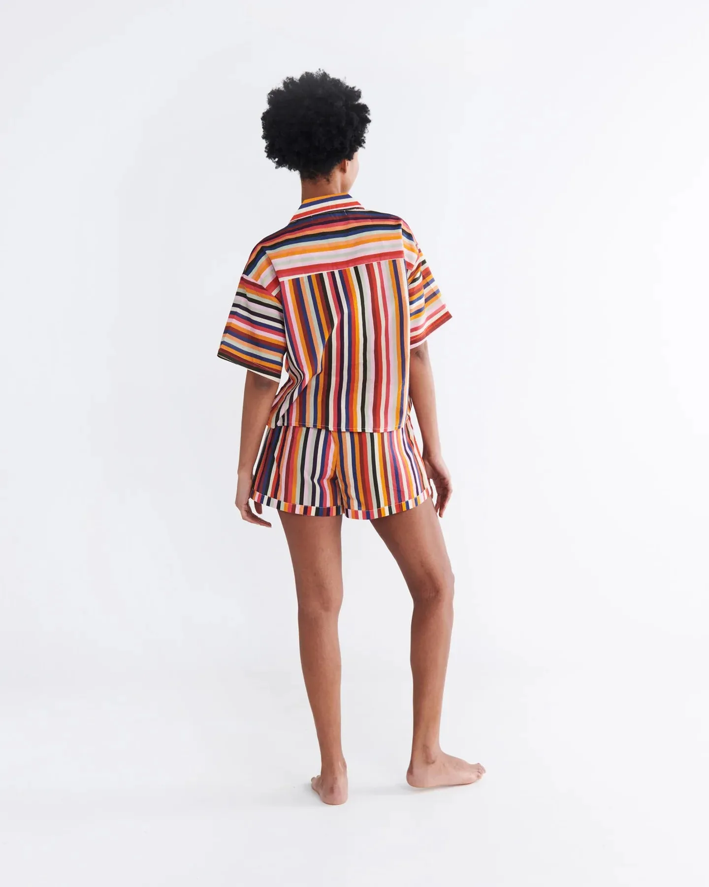 Kip & Co x The Vista Stripes Short Sleeve Shirt & Short Pyjama Set