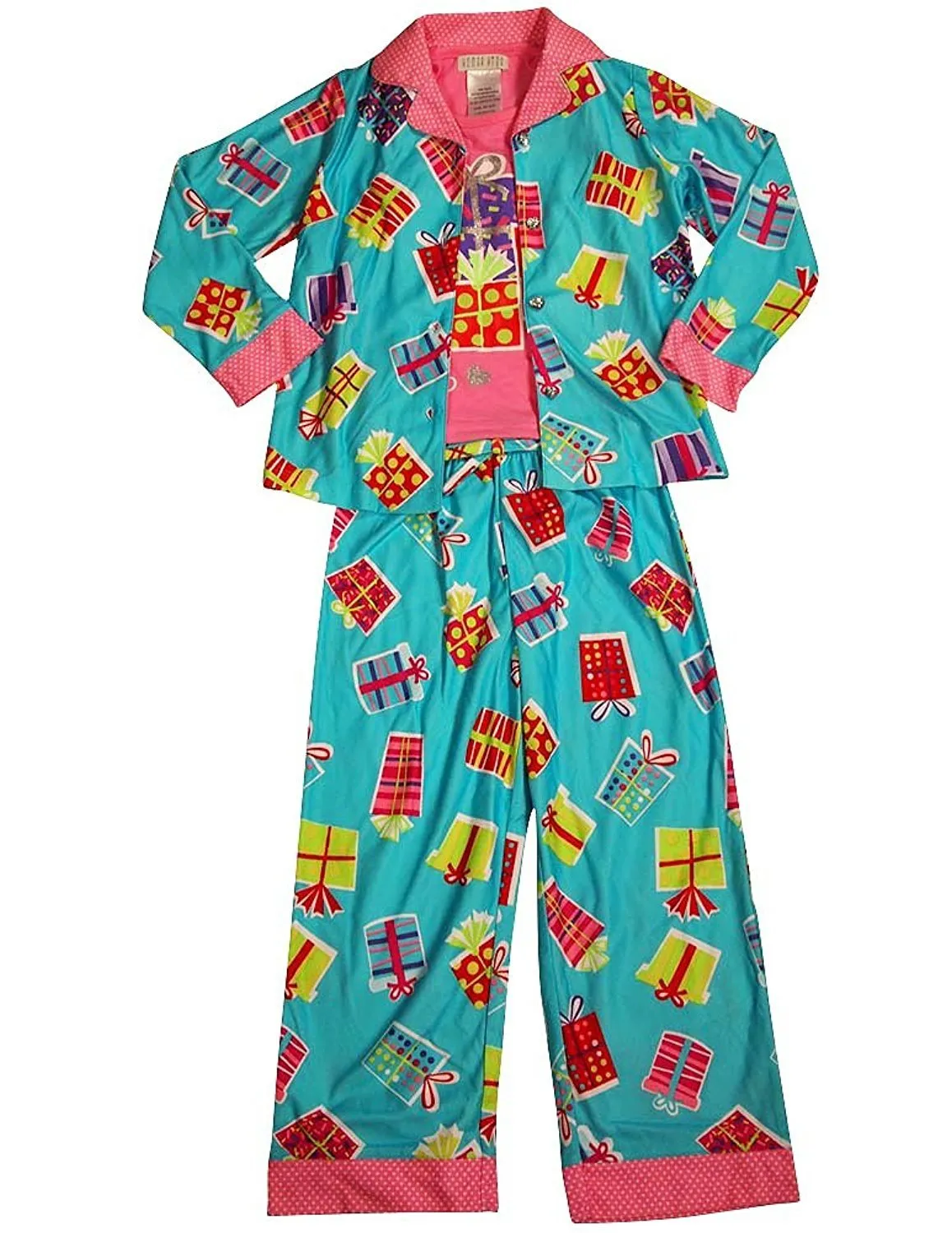 Komar Kids - Little Girls' 3 Piece Long Sleeve Pajamas