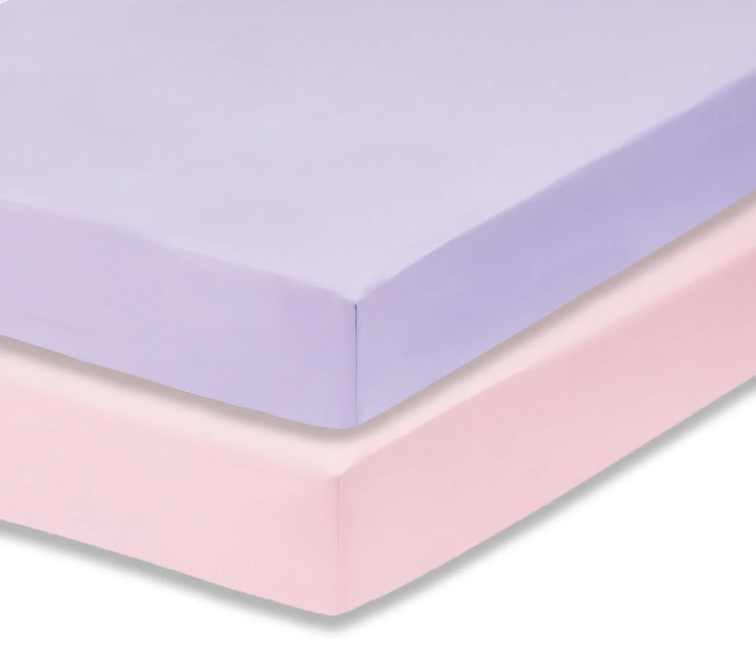 Lavender/Pink 2-Pack Fitted Crib Sheets