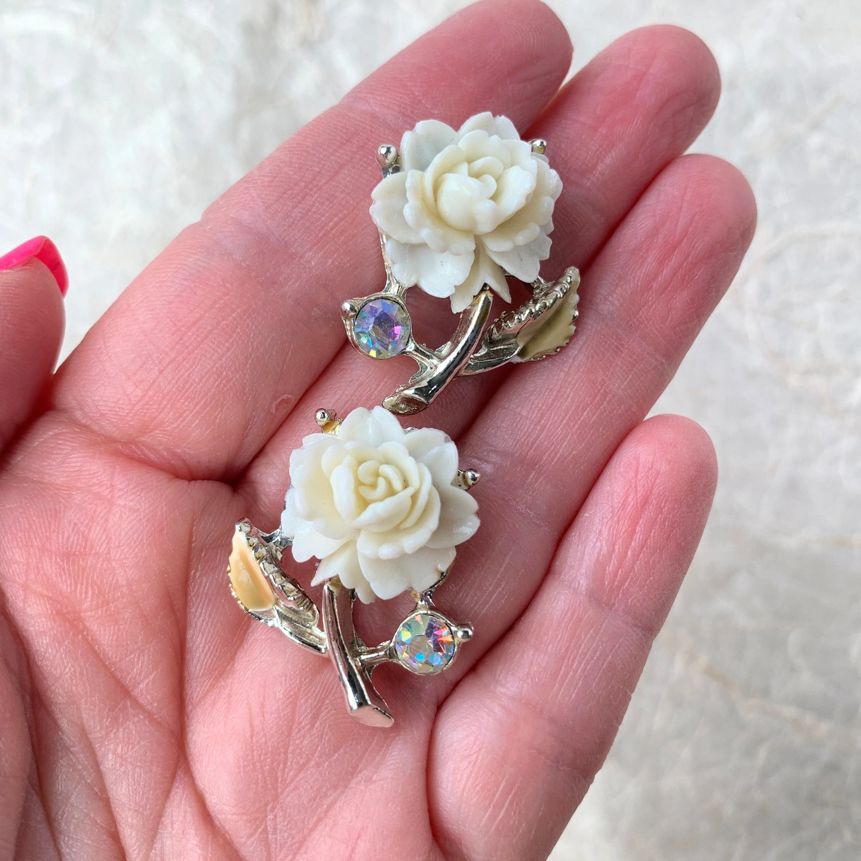 Lenora Dame Vintage Rose Post Earrings - One-of-a-Kind