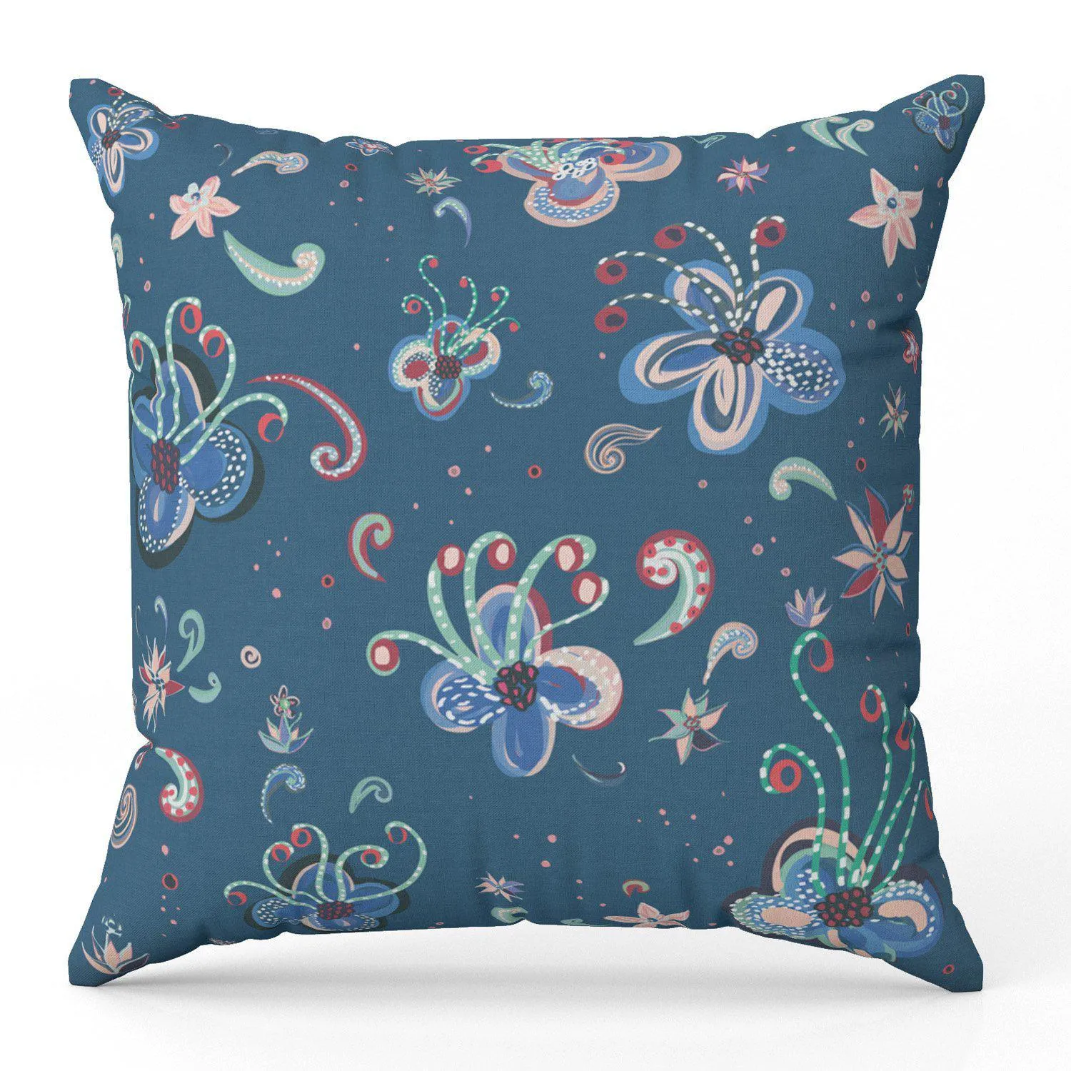 Lotus Flower Blue  - House Of Turnowsky Cushion