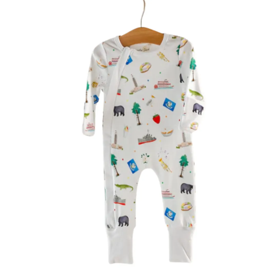 Louisiana Kids Organic Cotton Double Zipper Coverall