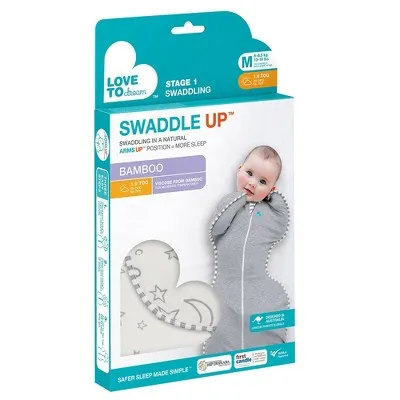 Love To Dream Swaddle UP Silky-Lux Swaddle Wrap - Gray - S