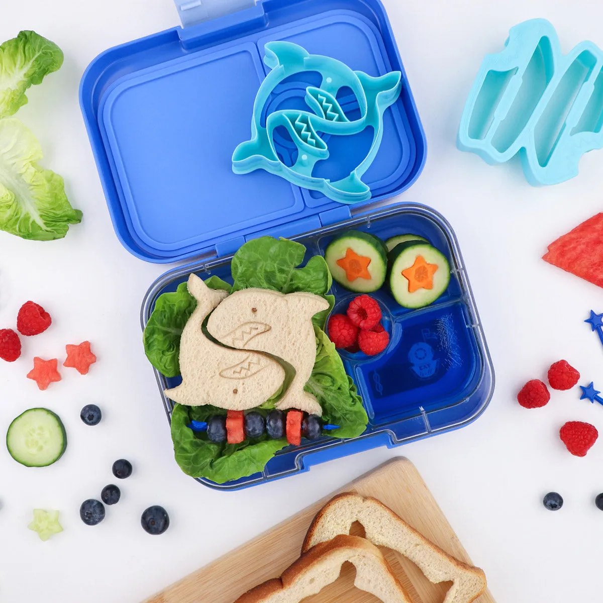 Lunch Punch Cutter & Bento Fun Bundle - Dinosaur & Shark