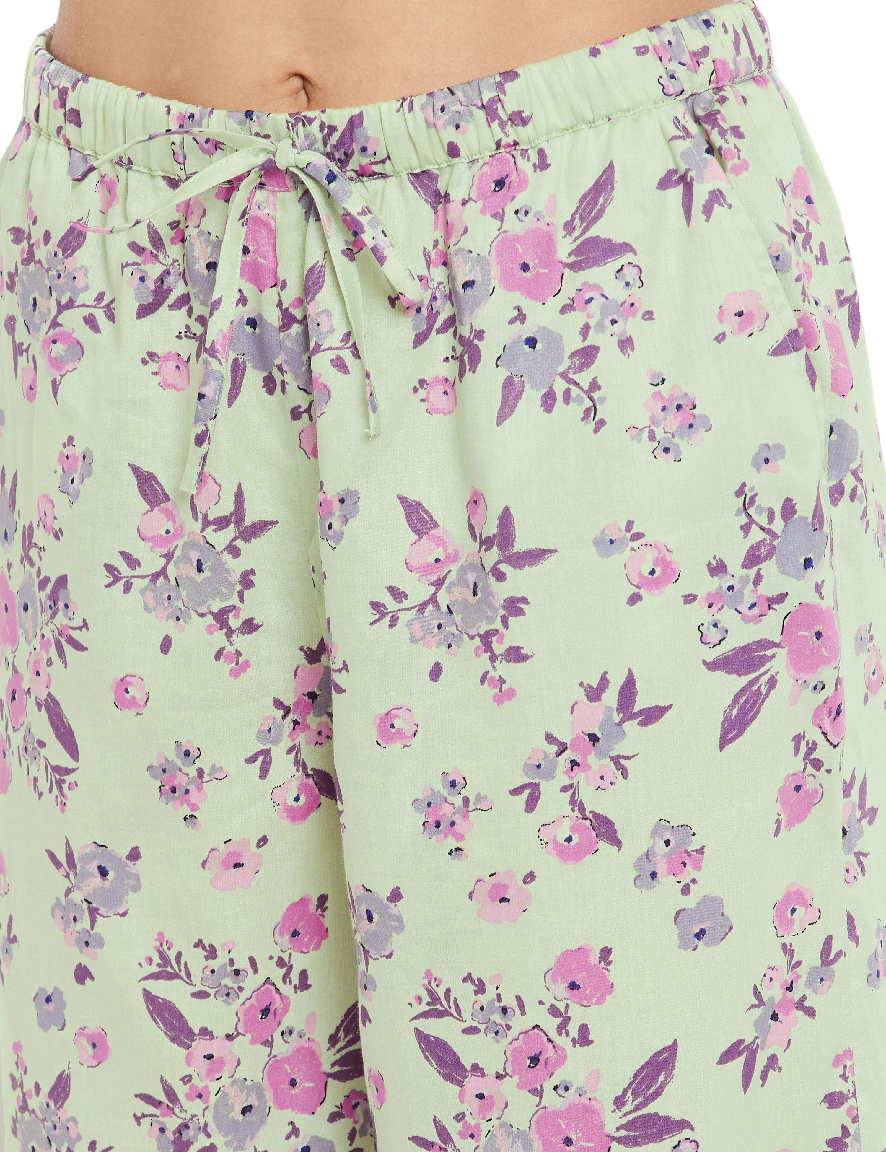 Lyla Cotton Satin Woven Printed Pajama Set