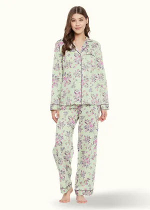 Lyla Cotton Satin Woven Printed Pajama Set