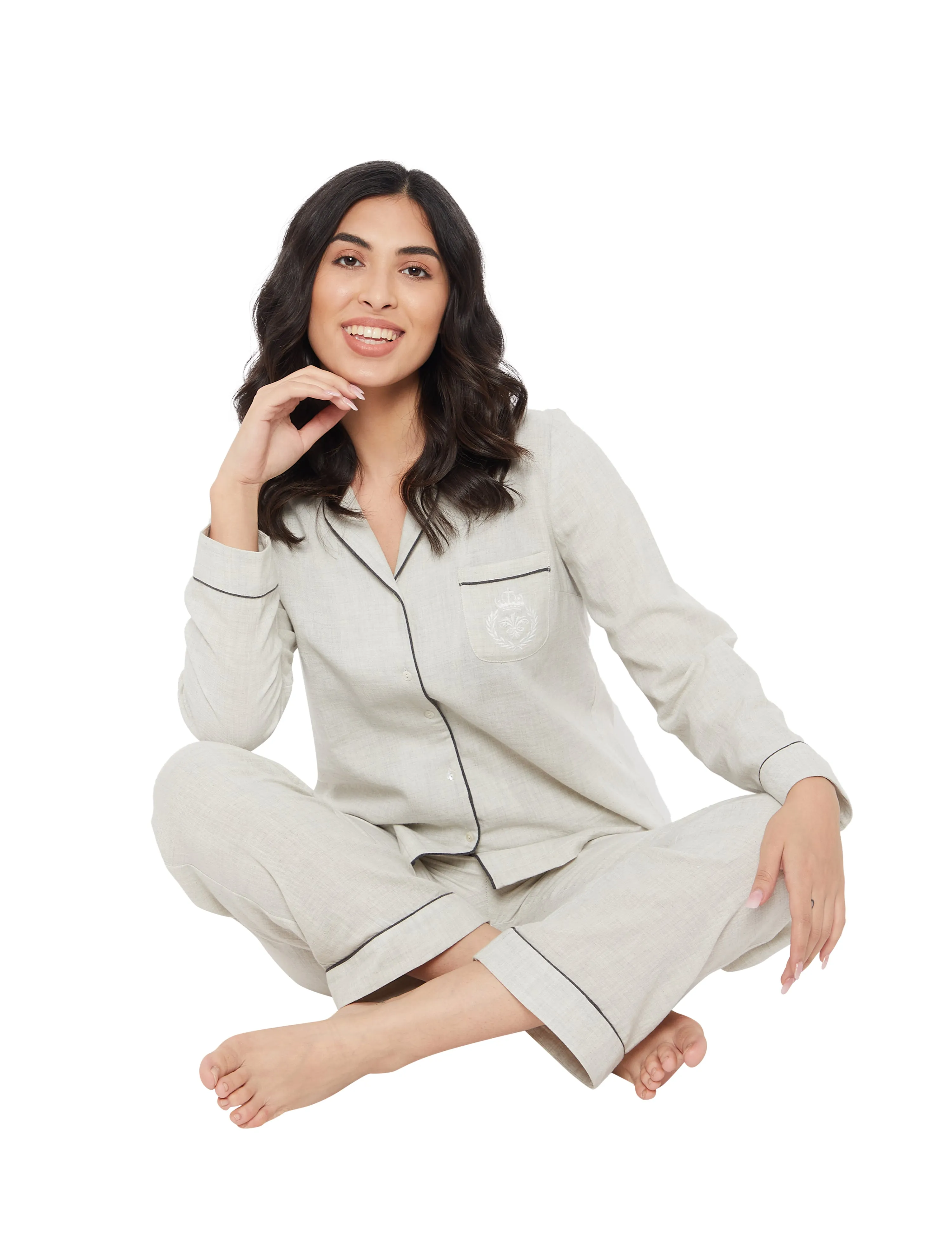 Madison Cotton Melange Pajama Set