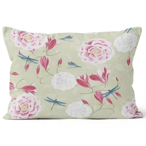 Magnolia & Roses - Funky Art Cushion - Garden Of Eden - House Of Turnowsky Pillows