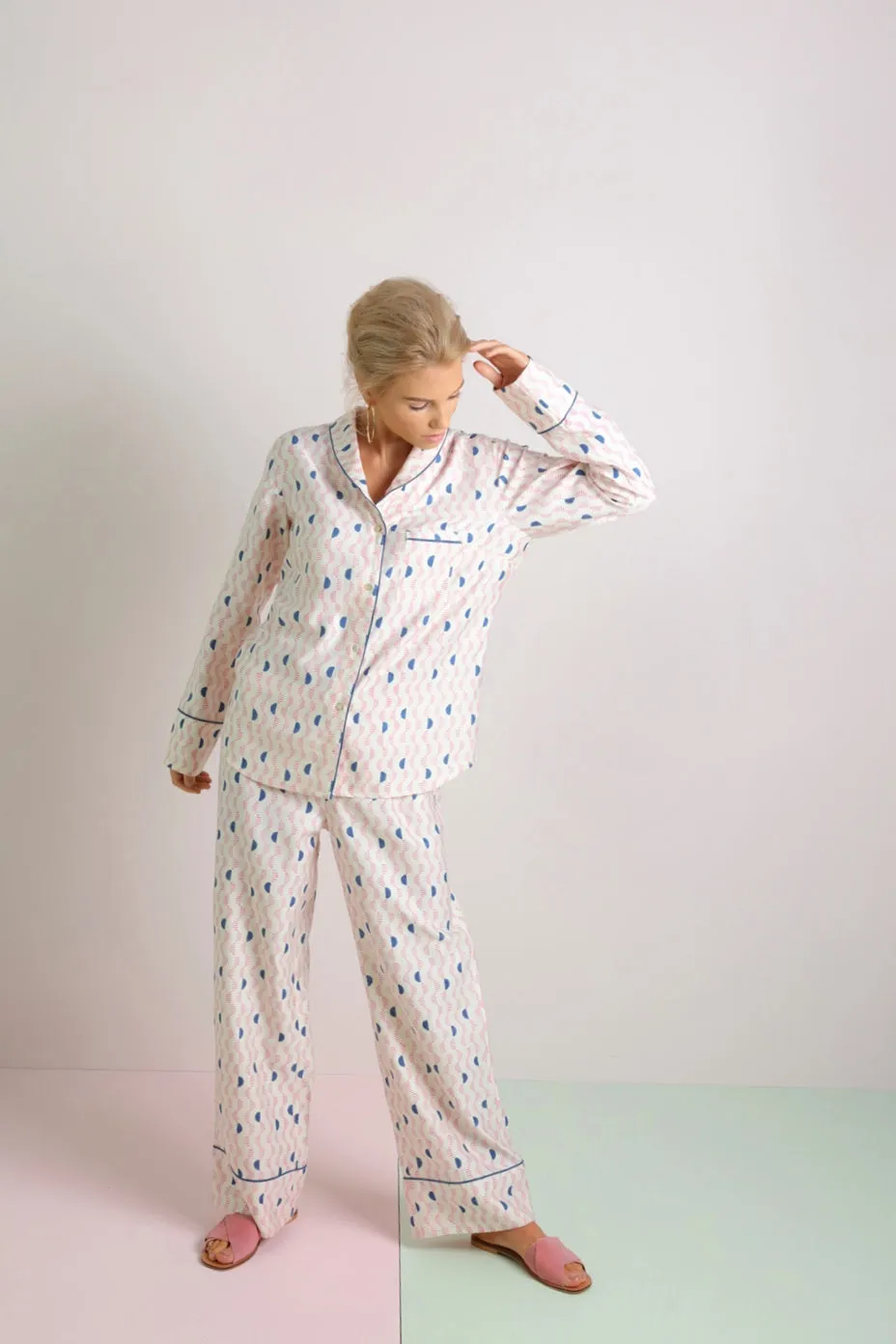 Mulberry Silk Pyjamas - Kochi Pink