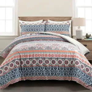 Nesco Stripe Cotton Duvet Cover 3 Piece Set