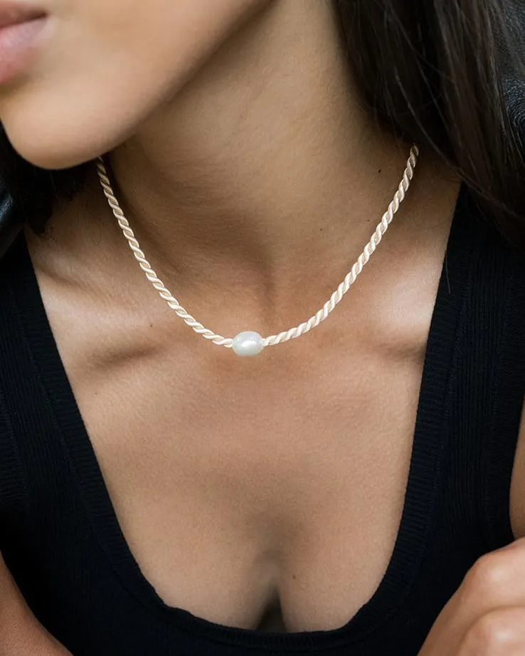 Paris Pearl Cord Necklace