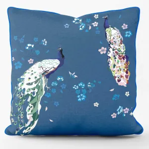 Peacock Blossom Blue - House Of Turnowsky Cushion