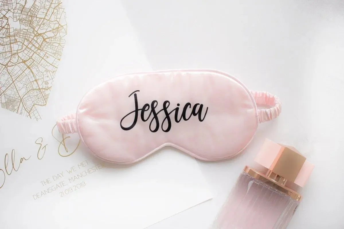 Personalised Bridesmaid Sleep Mask, Bridal Party Sleep Mask, Bridal Party Gift, Sleepover, Bridesmaid Favour, Wedding Party Sleepwear, Sleep