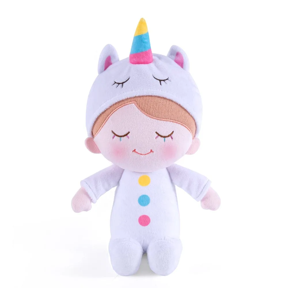 Personalized White Unicorn Pajamas Boy Doll