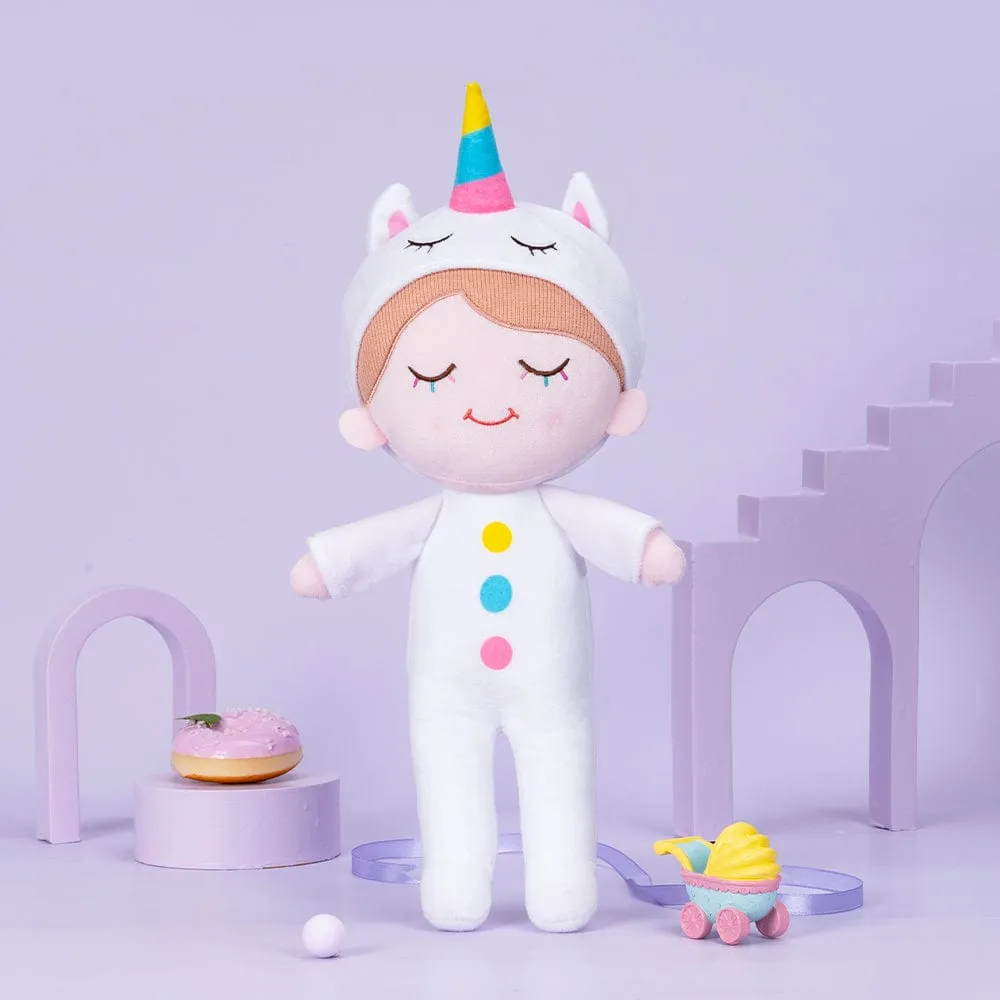 Personalized White Unicorn Pajamas Boy Doll