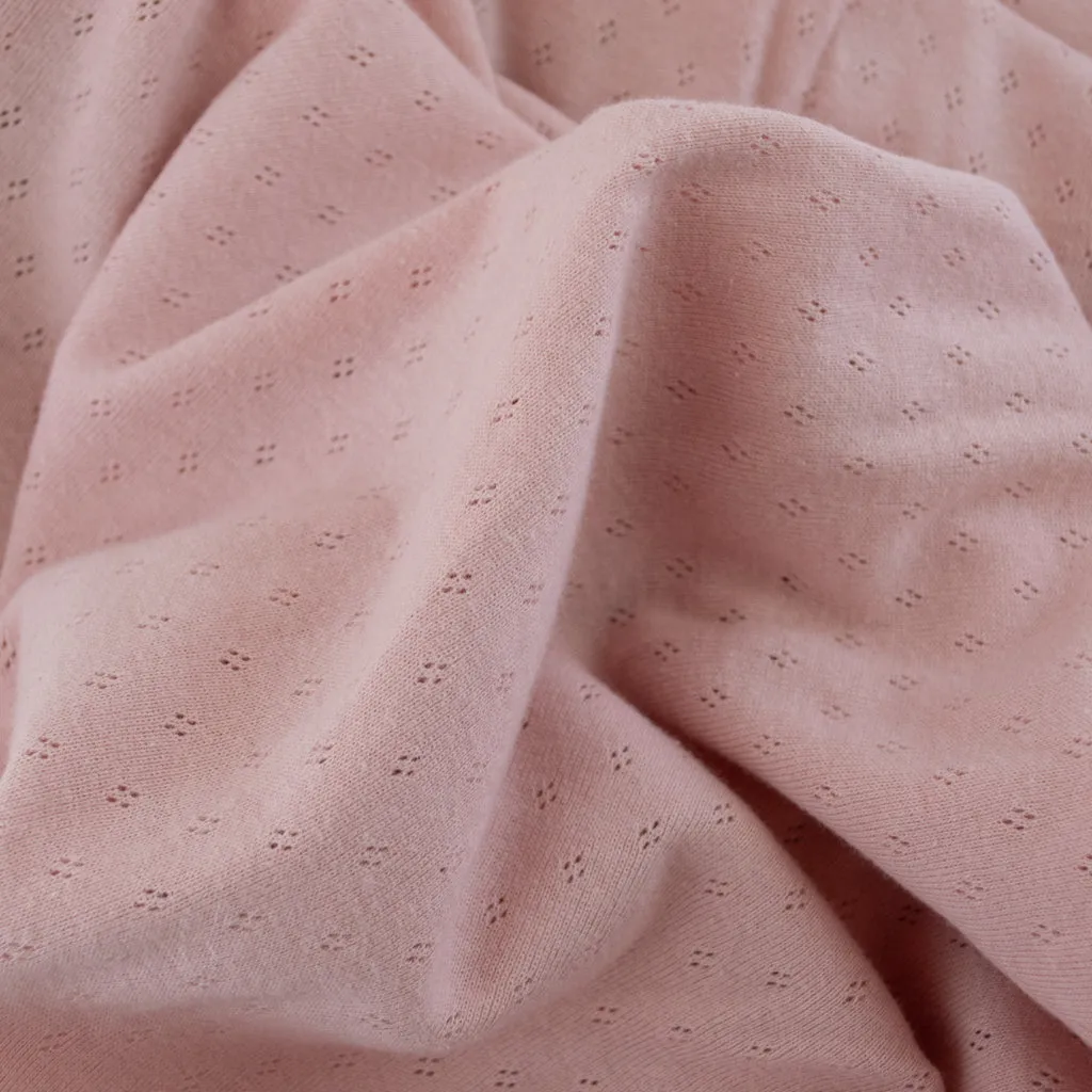 Pointelle Cotton Jersey - Light Pink