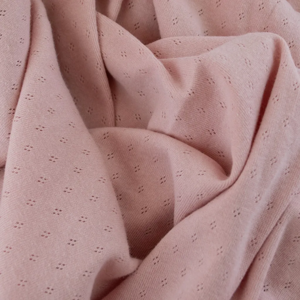 Pointelle Cotton Jersey - Light Pink