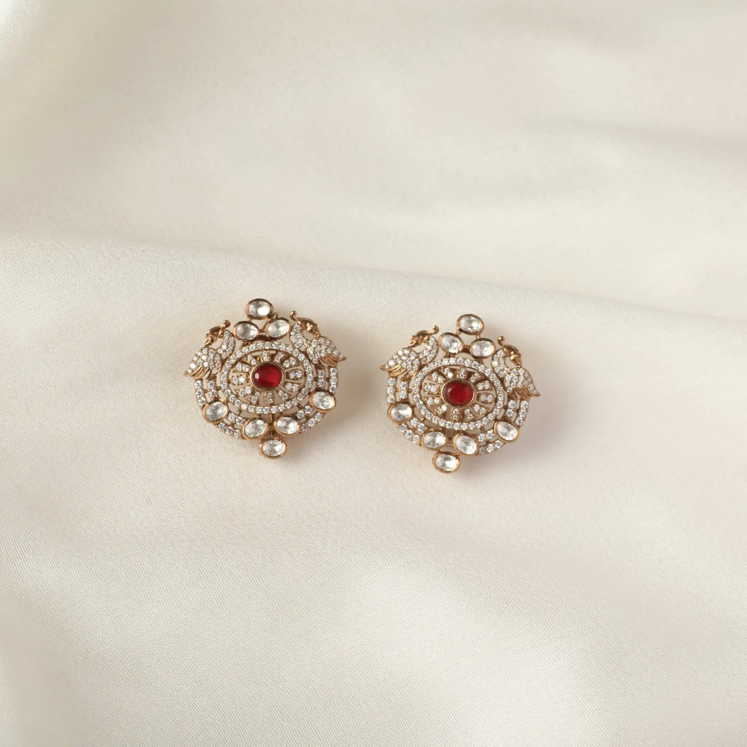 Prance Moissanite Silver Stud Earrings