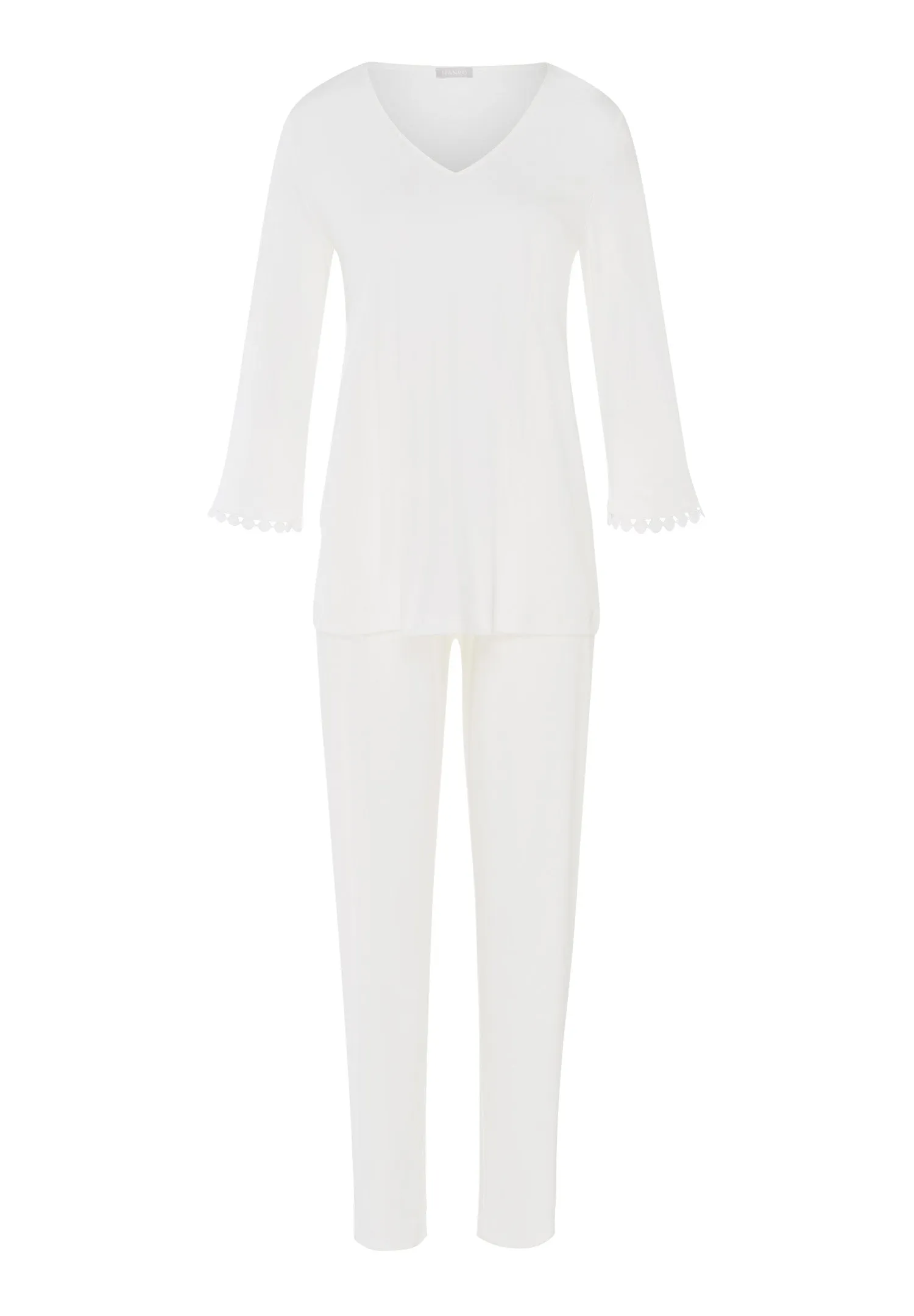 Rosa Embroidered Cotton Pajama Set | Off White 74934-102