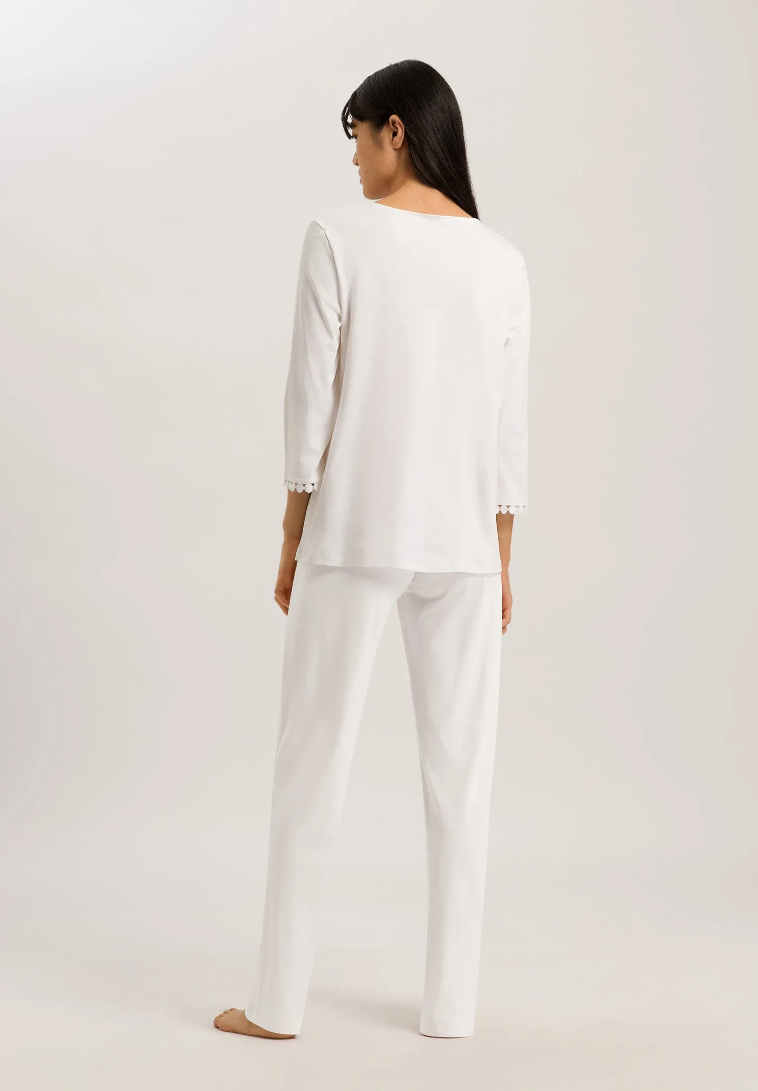 Rosa Embroidered Cotton Pajama Set | Off White 74934-102