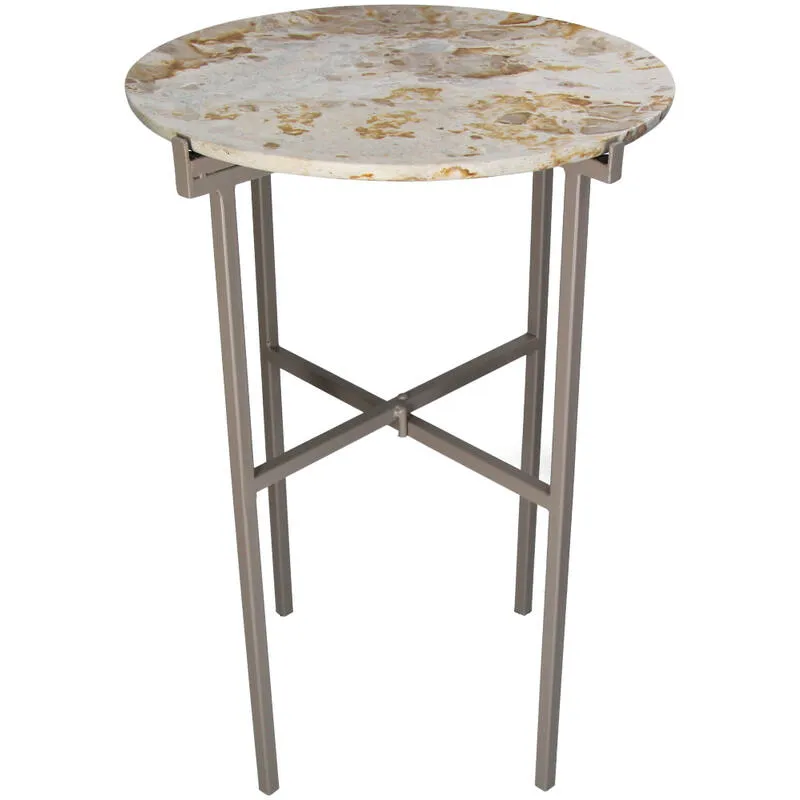 Round Table - Rainforest Marble - Ø38 x ↑ 56 cm