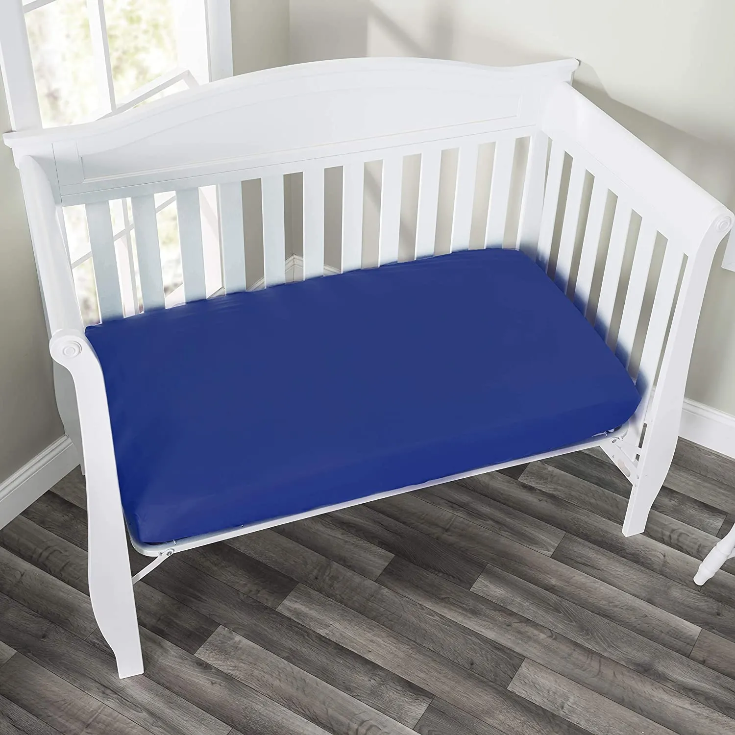 Royal Blue Fitted Crib Sheet