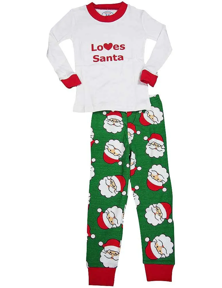 Sara's Prints - Big Girls Long Sleeve Long John Pajamas 35298