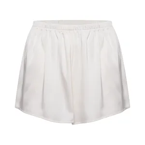 Satin Stretch Short- Ivory