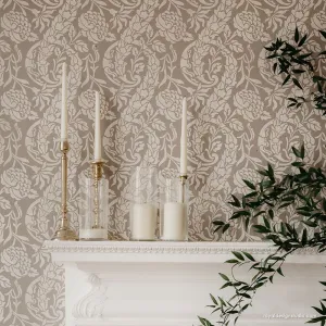 Saxony Damask Wall Stencil