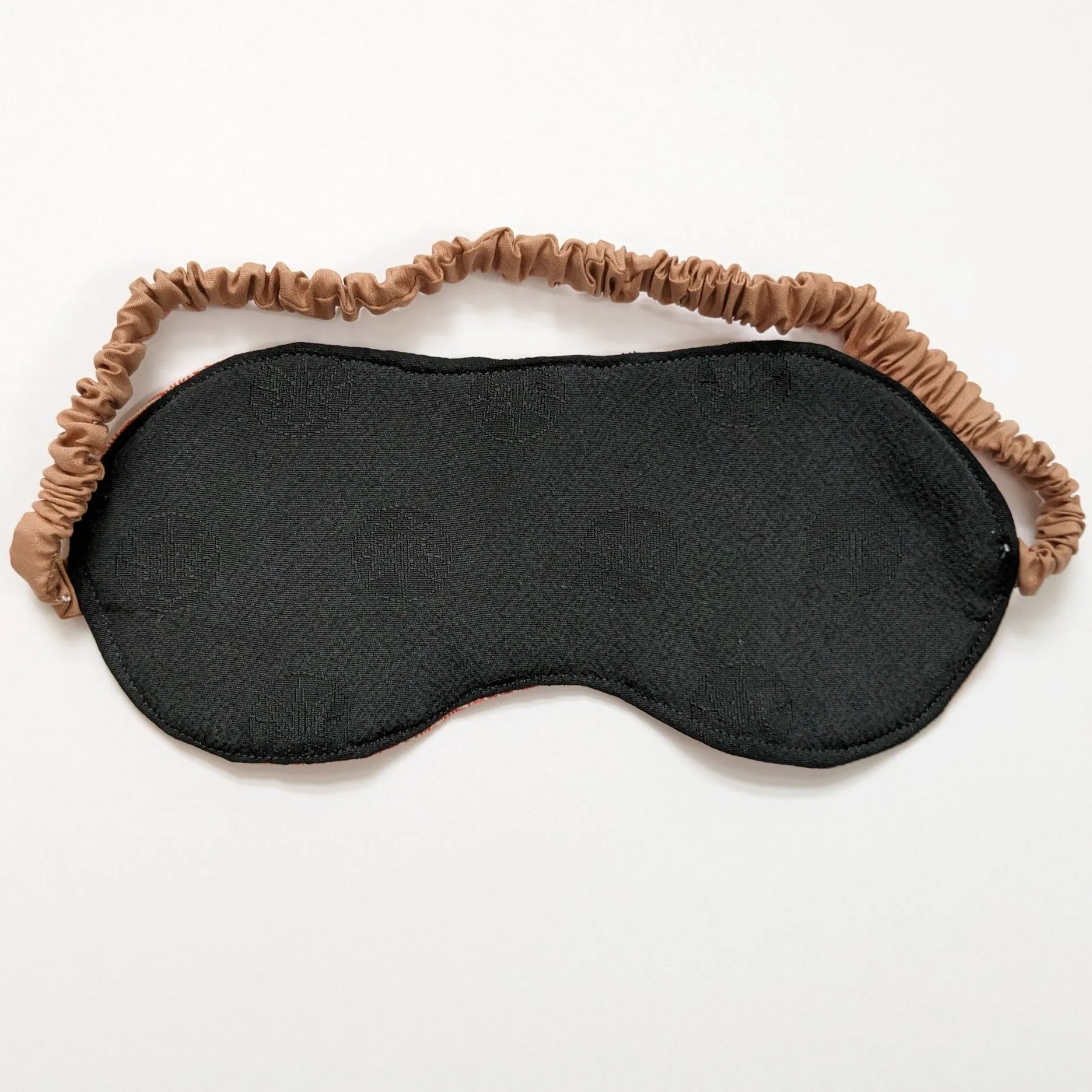 Silk Kimono Sleep Eye Mask - Pink Orange Bamboo