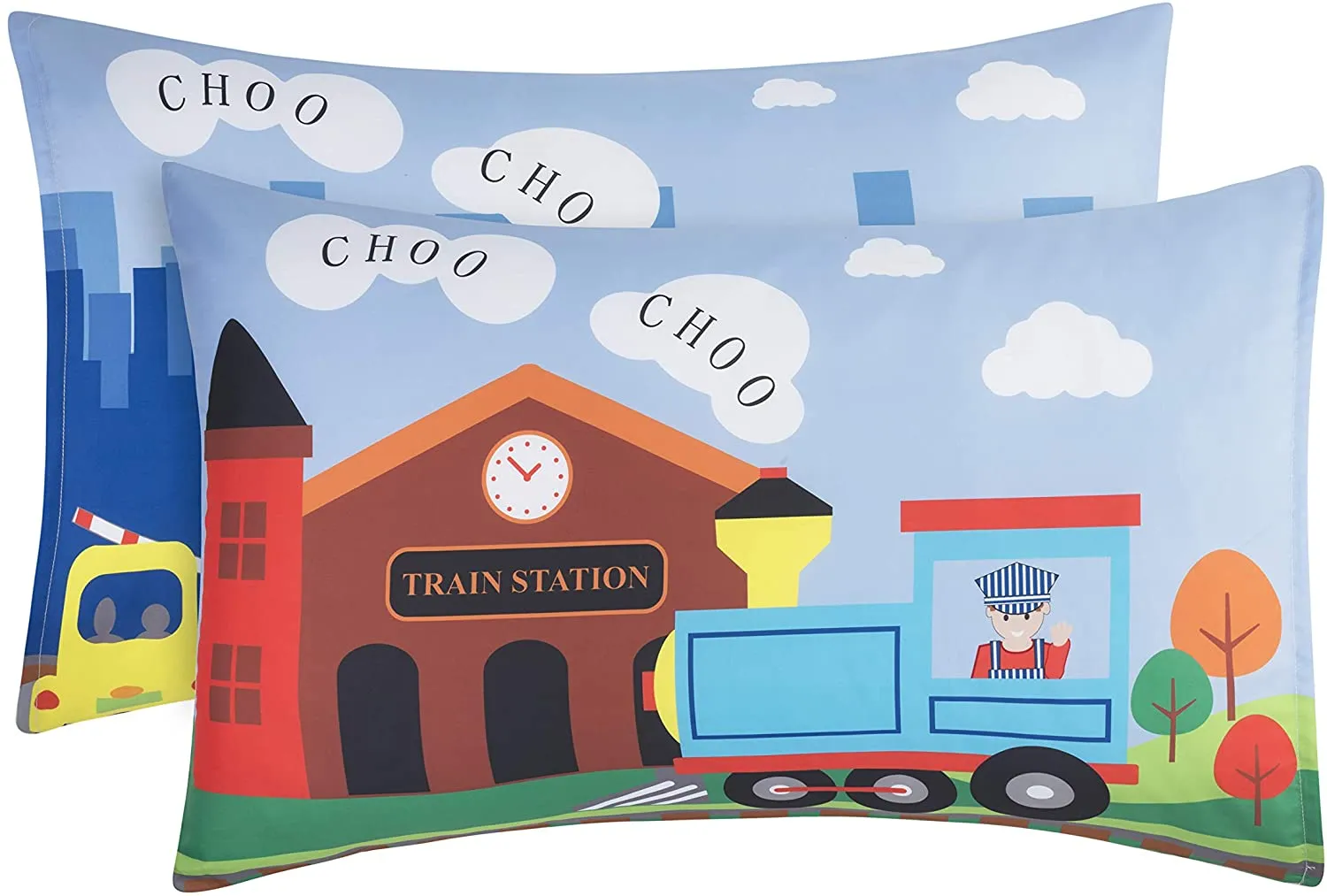 Train 2 Pack Pillowcase Set