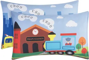 Train 2 Pack Pillowcase Set